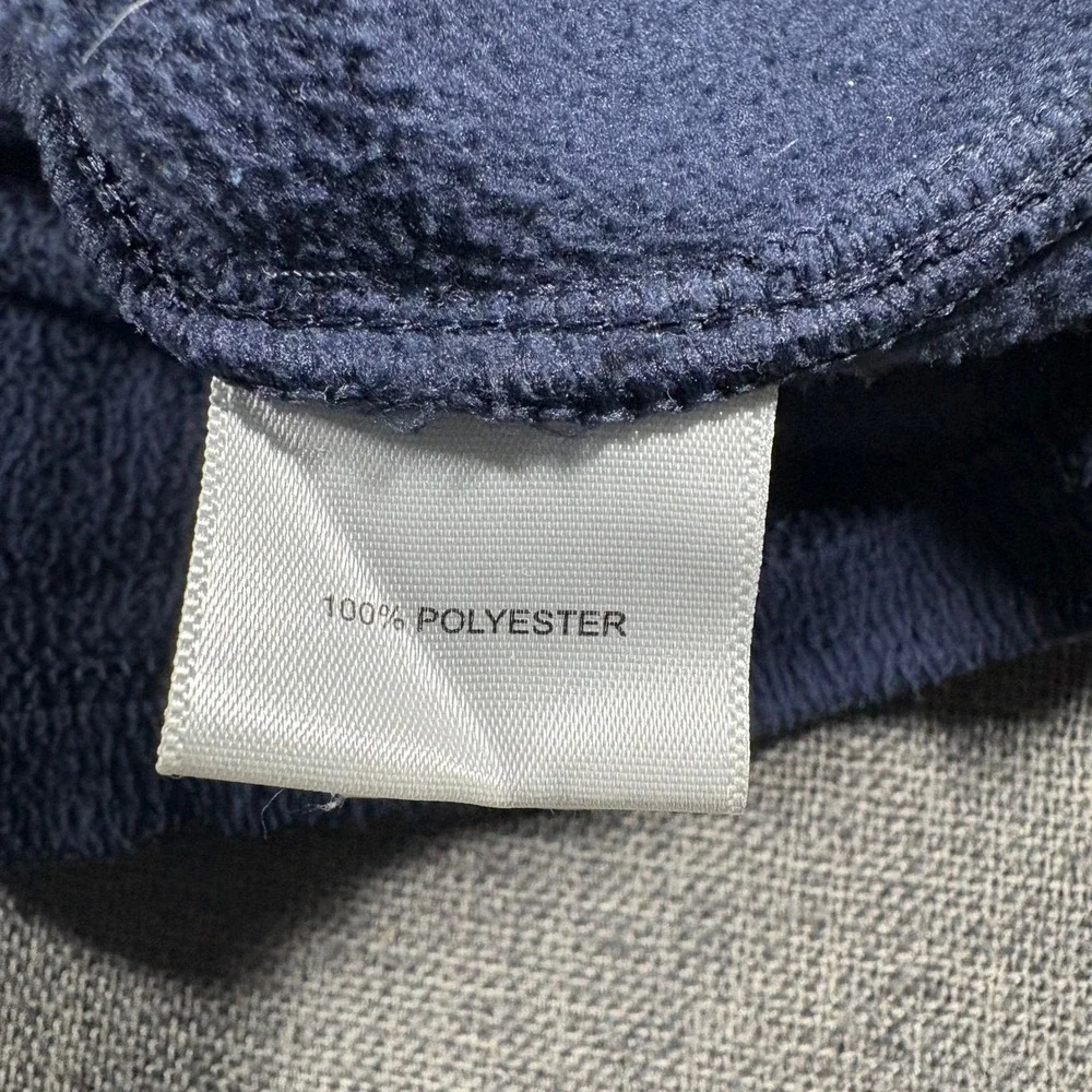 Peter Millar Fleece Pullover Mens Large Navy Quarter Zip Tiger Logo MF19EZ38